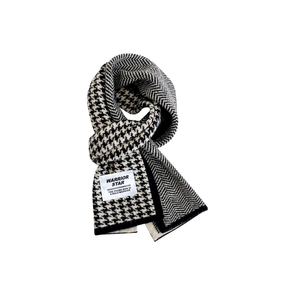 Шарф из полиэстера унисекс WARRIOR, черный белый houndstooth
Шарф из полиэстера унисекс WARRIOR, черный белый houndstooth