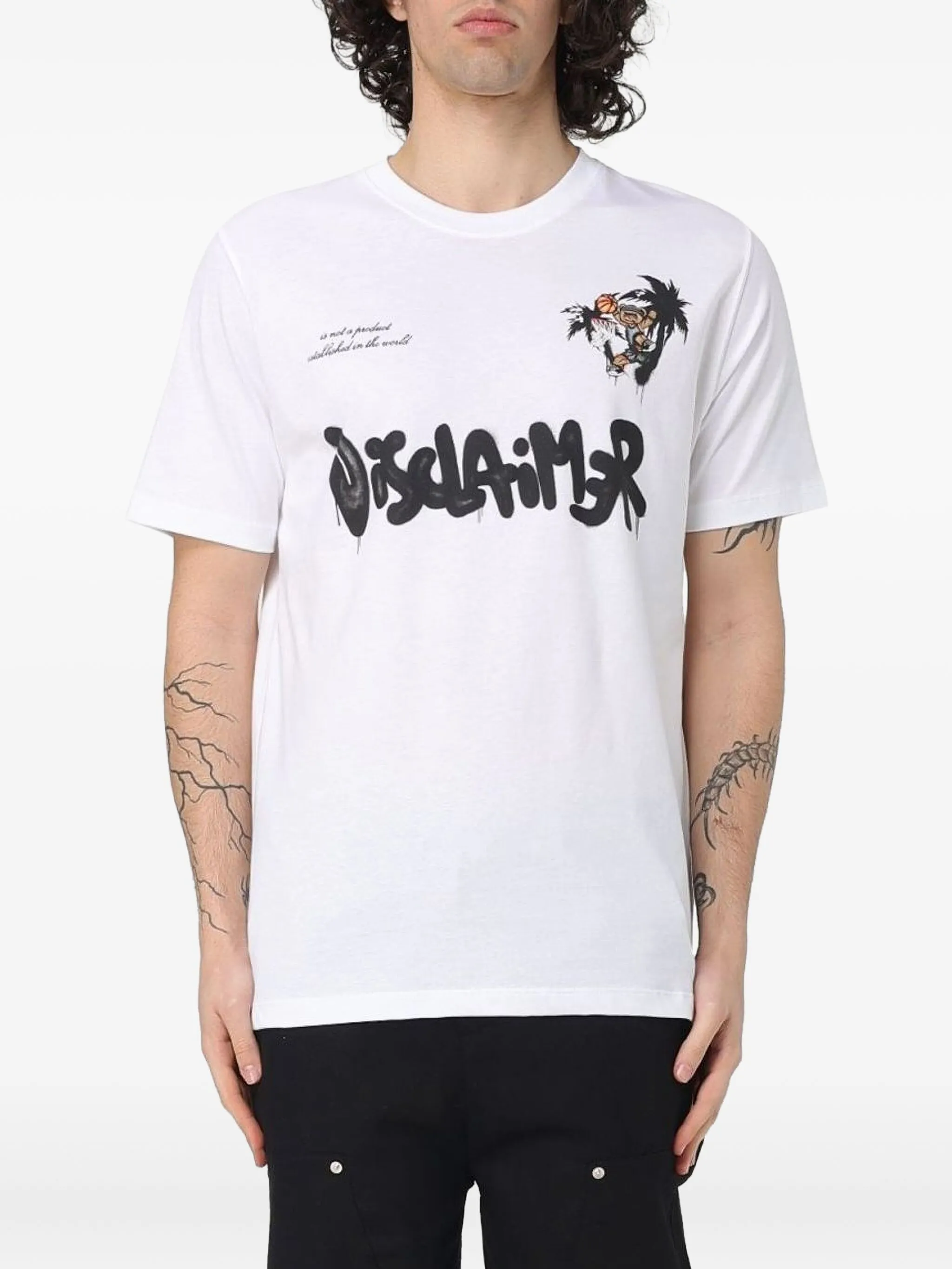 Футболка с принтом граффити Disclaimer, белый
Футболка с принтом граффити Disclaimer, белый