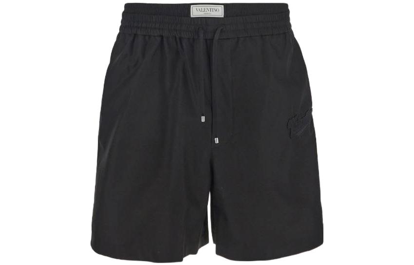 Шорты с логотипом на заплатке и шнурком Valentino, черные
Шорты с логотипом на заплатке и шнурком Valentino, черные