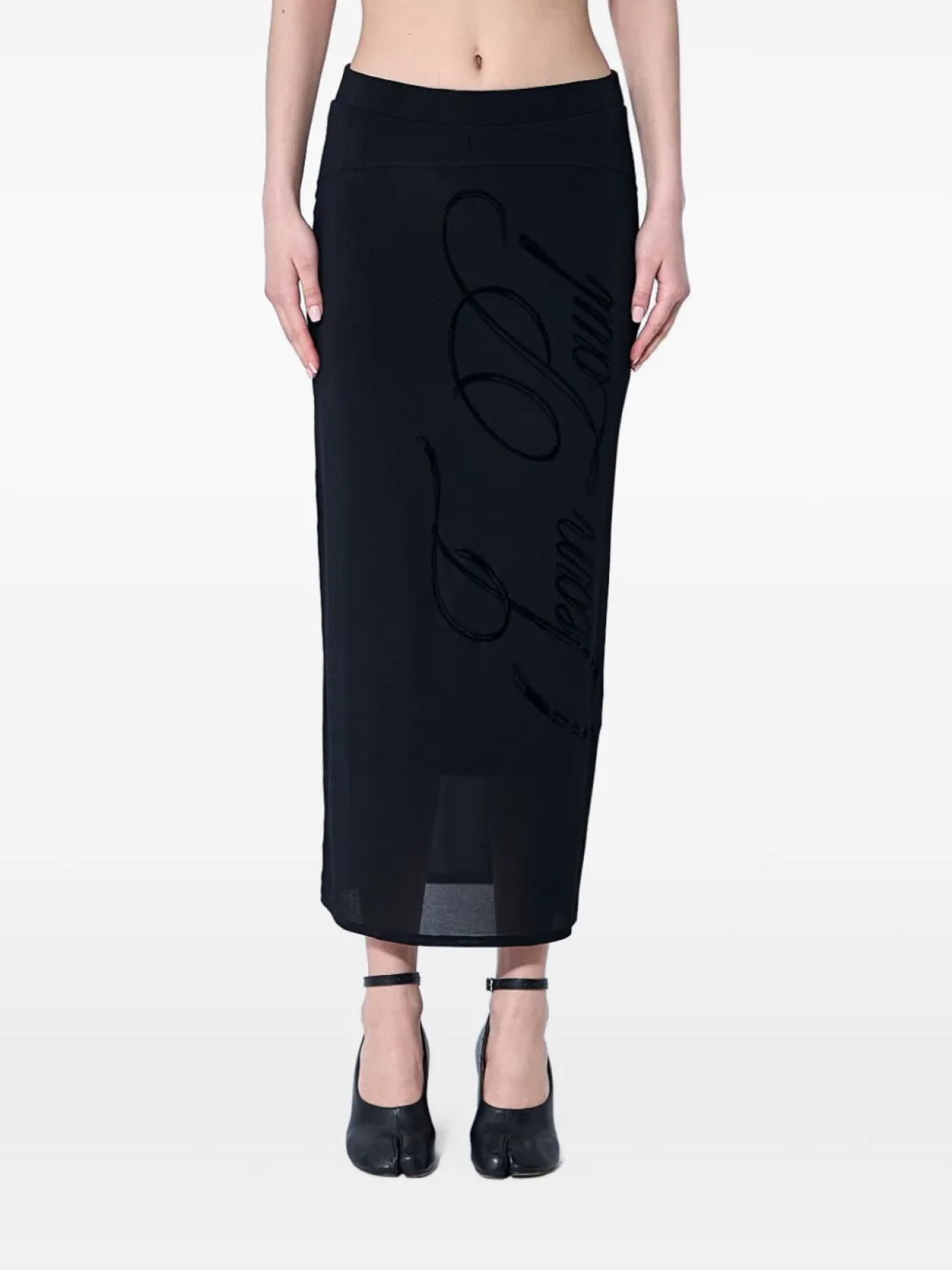 Юбка миди с флокированным логотипом Jean Paul Gaultier, черный
Юбка миди с флокированным логотипом Jean Paul Gaultier, черный