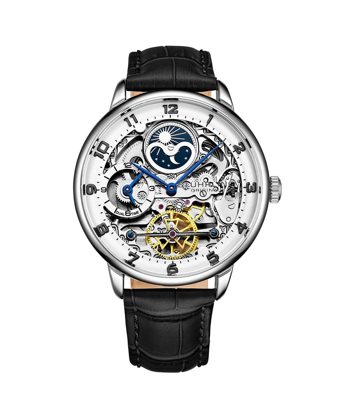 Мужские часы с черным кожаным ремешком 40 мм Stuhrling
Мужские часы с черным кожаным ремешком 40 мм Stuhrling