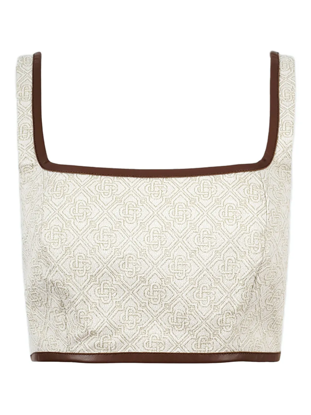 Топ с квадратным вырезом и геометричным узором CASABLANCA, белый
Топ с квадратным вырезом и геометричным узором CASABLANCA, белый