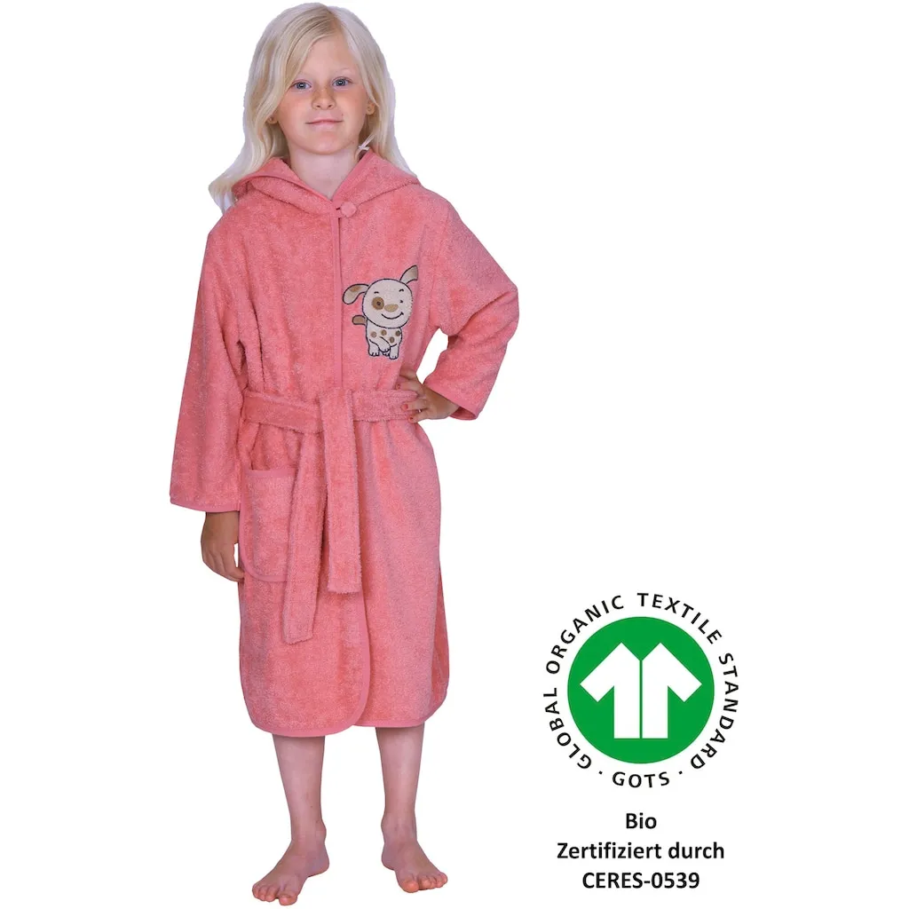 Детский халат Собака с вышивкой, с карманами, машинная стирка, подходит для сушки в сушильной машине Wörner, коралл
Детский халат Собака с вышивкой, с карманами, машинная стирка, подходит для сушки в сушильной машине Wörner, коралл