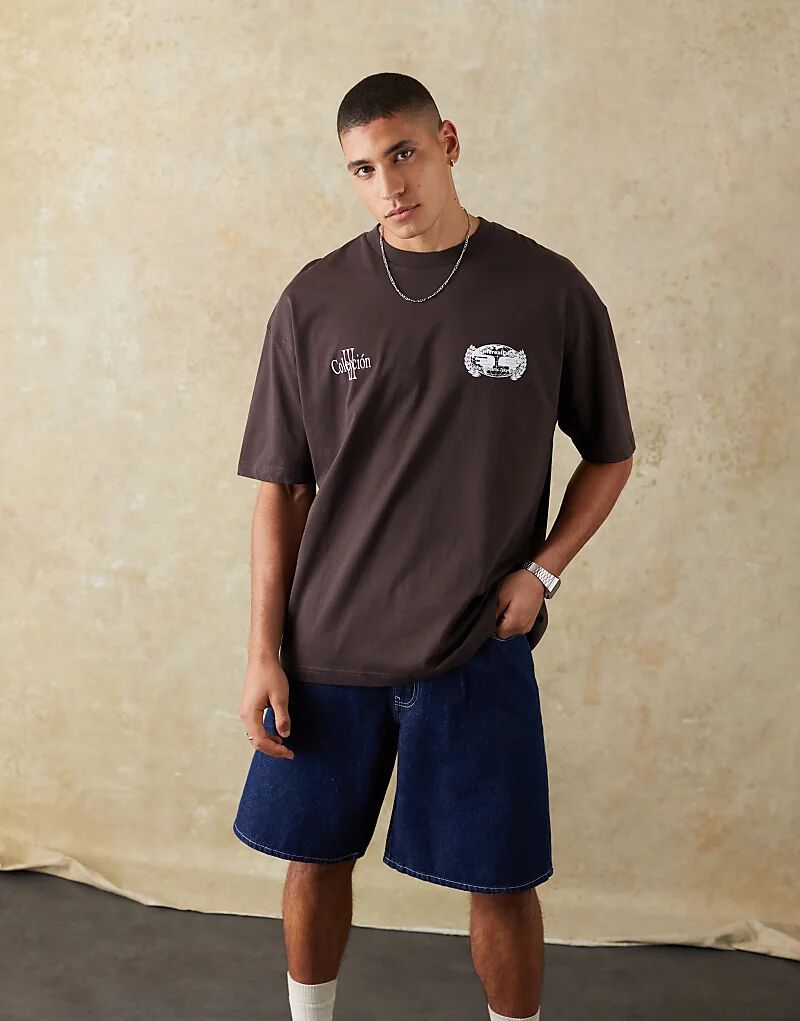 Футболка свободного кроя ASOS DESIGN коричневого цвета с уличной графикой
Футболка свободного кроя ASOS DESIGN коричневого цвета с уличной графикой