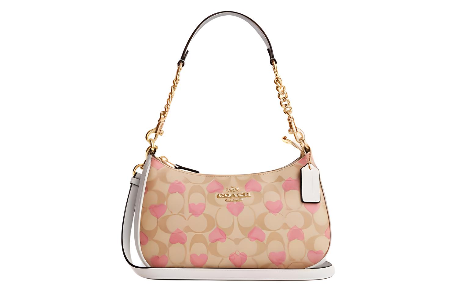 Сумка через плечо из ПВХ с кожаными деталями, средняя, женская, светло-бежевая COACH
Сумка через плечо из ПВХ с кожаными деталями, средняя, женская, светло-бежевая COACH