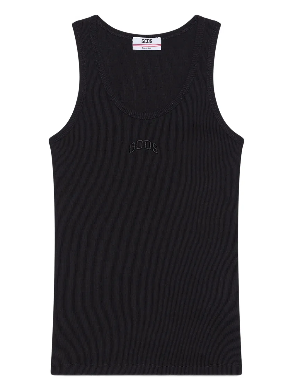 Топ в рубчик с вышивкой Gcds, черный
Топ в рубчик с вышивкой Gcds, черный