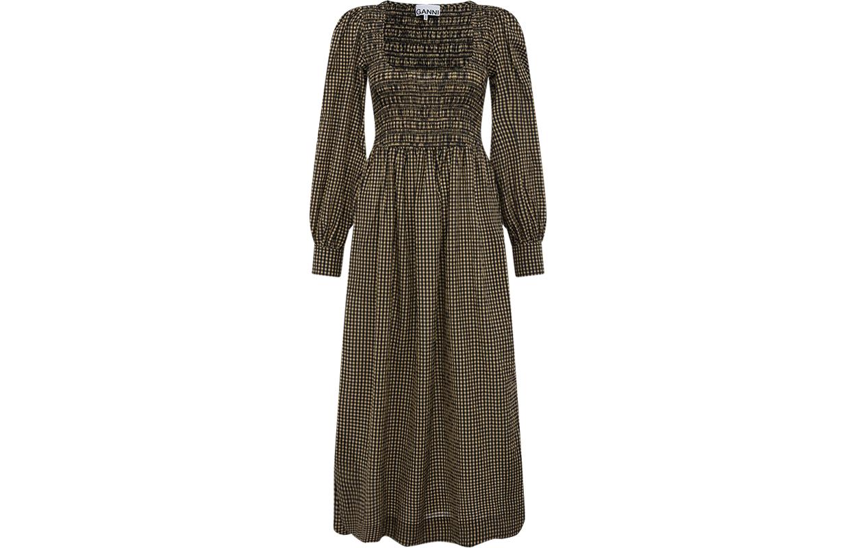 Женское платье с длинными рукавами GANNI, коричневый
Женское платье с длинными рукавами GANNI, коричневый