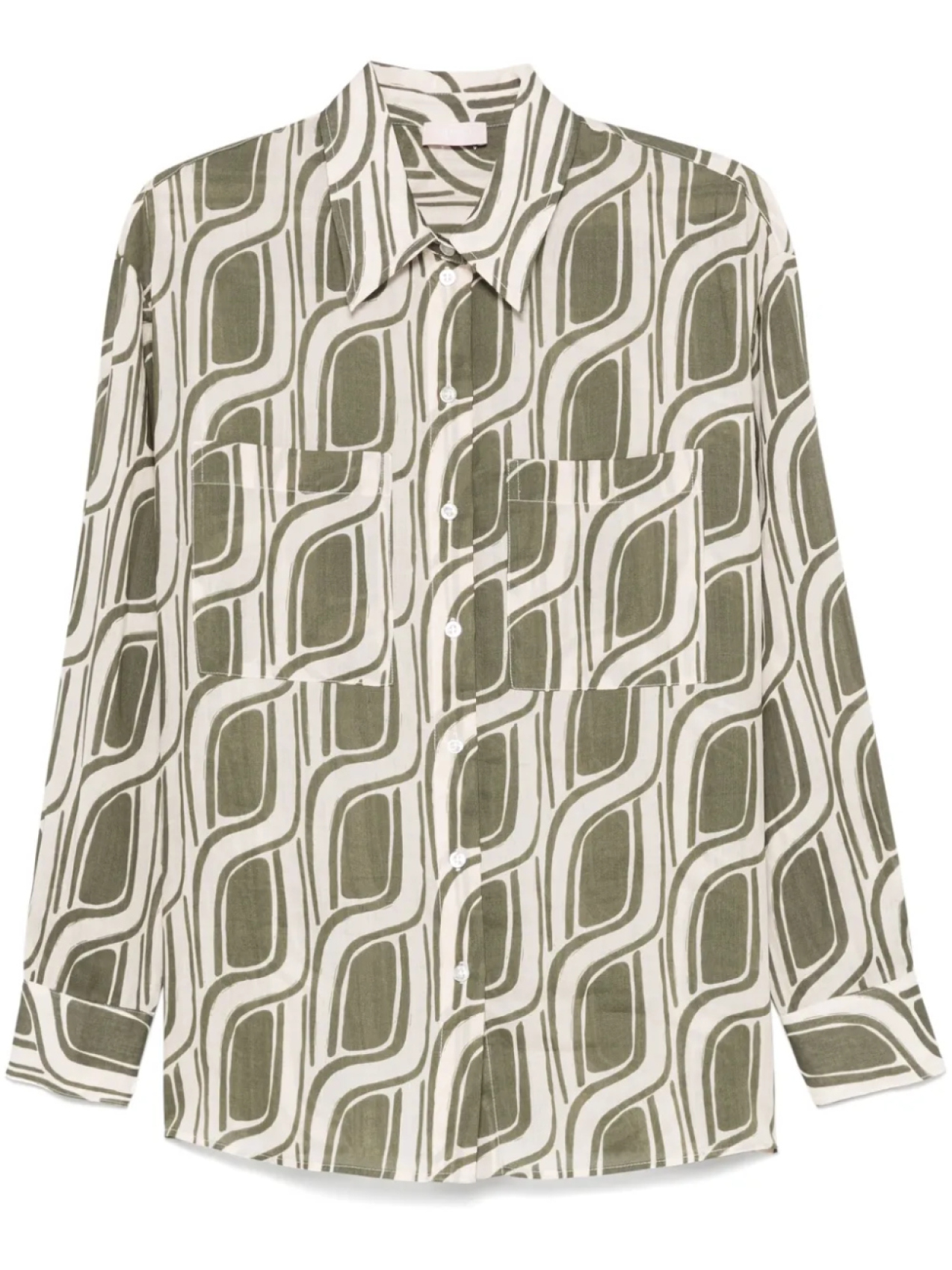 Рубашка с абстрактным принтом LIU JO, зеленый
Рубашка с абстрактным принтом LIU JO, зеленый