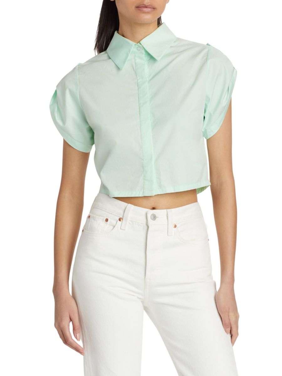 Укороченная рубашка Leonora Hevron, цвет Mint
Укороченная рубашка Leonora Hevron, цвет Mint