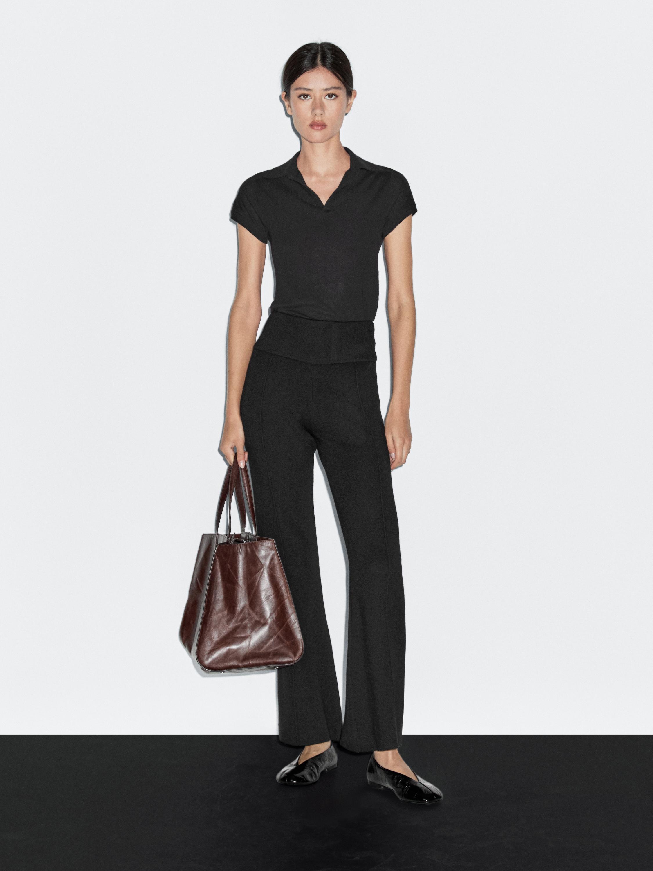 Расклешенные трикотажные брюки Massimo Dutti, черный
Расклешенные трикотажные брюки Massimo Dutti, черный