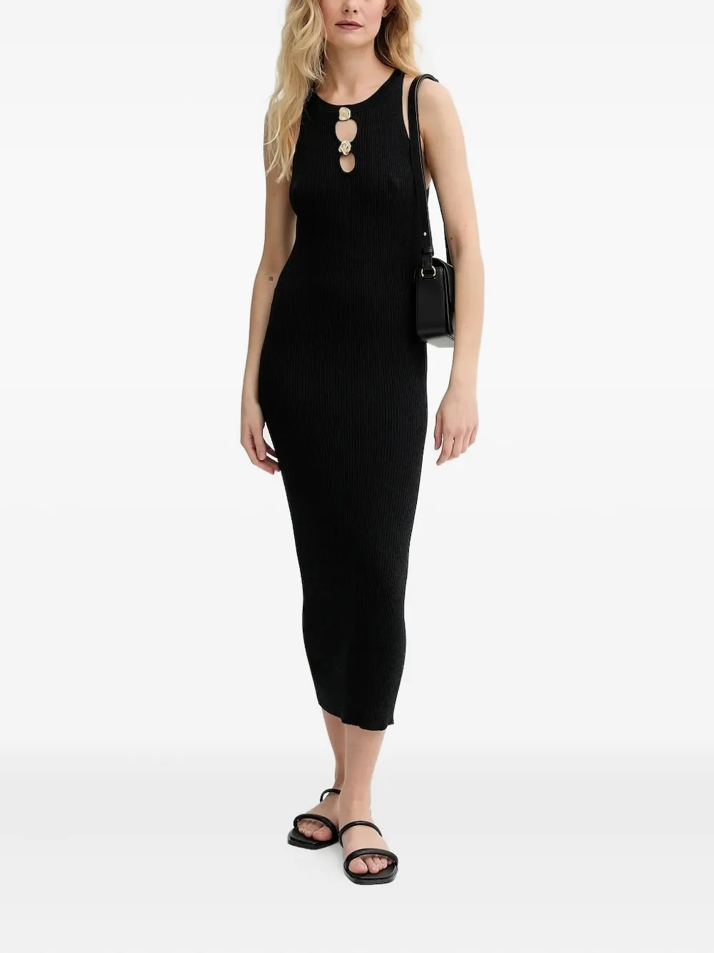 Платье миди с ребристыми пуговицами Sessùn, черный
Платье миди с ребристыми пуговицами Sessùn, черный