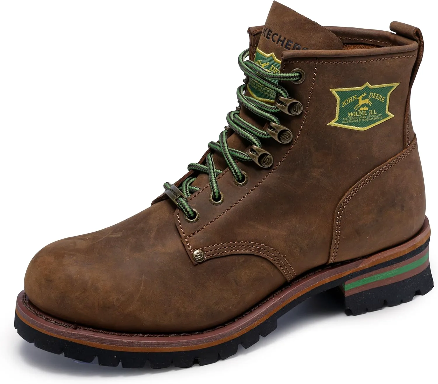 Мужские рабочие ботинки Skechers John Deere Cascades из кожи с шнуровкой, темно-коричневый
Мужские рабочие ботинки Skechers John Deere Cascades из кожи с шнуровкой, темно-коричневый