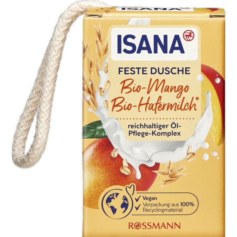 Твердый душ, органическое манго и органическое овсяное молоко ISANA, 100 g
Твердый душ, органическое манго и органическое овсяное молоко ISANA, 100 g