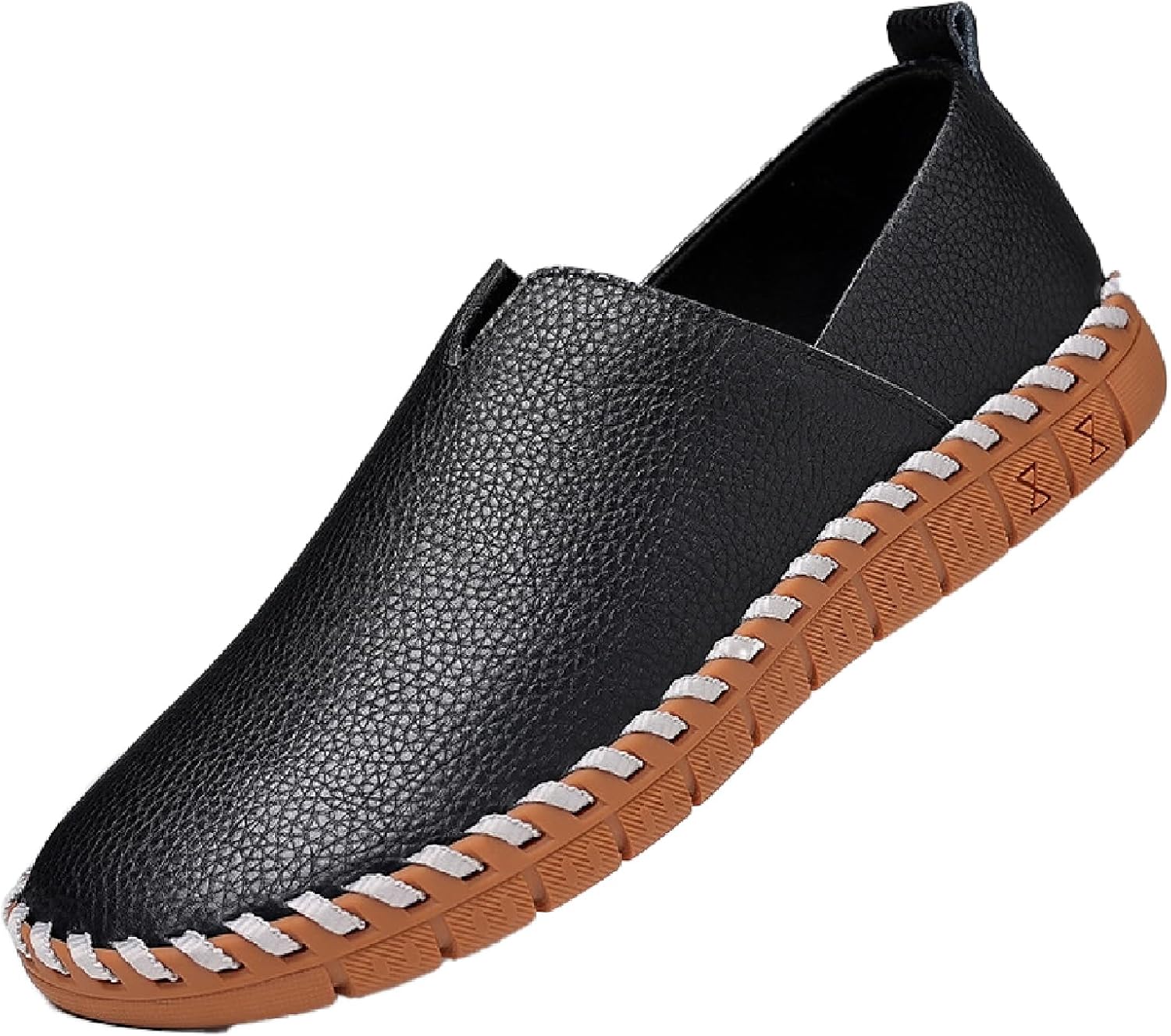 Мужские кожаные лоферы с ручной прострочкой, легкие, дышащие, с круглым носком, без застежки, плоские мокасины для улицы, повседневной носки, вождения и прогулок Lvomu, черный
Мужские кожаные лоферы с ручной прострочкой, легкие, дышащие, с круглым носком, без застежки, плоские мокасины для улицы, повседневной носки, вождения и прогулок Lvomu, черный