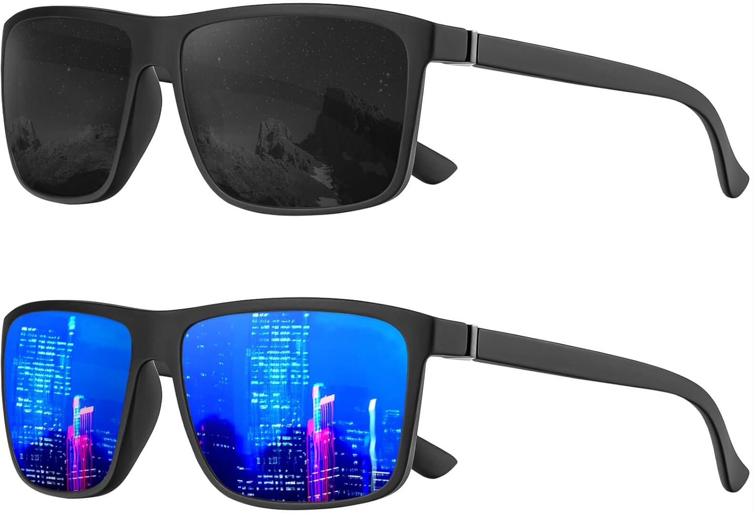 Поляризованные солнцезащитные очки KALIYADI для мужчин и женщин, мужские солнцезащитные очки с защитой от УФ-излучения для вождения, рыбалки, гольфа (3 шт.), (2 Pack) Black/Dark Blue
Поляризованные солнцезащитные очки KALIYADI для мужчин и женщин, мужские солнцезащитные очки с защитой от УФ-излучения для вождения, рыбалки, гольфа (3 шт.), (2 Pack) Black/Dark Blue