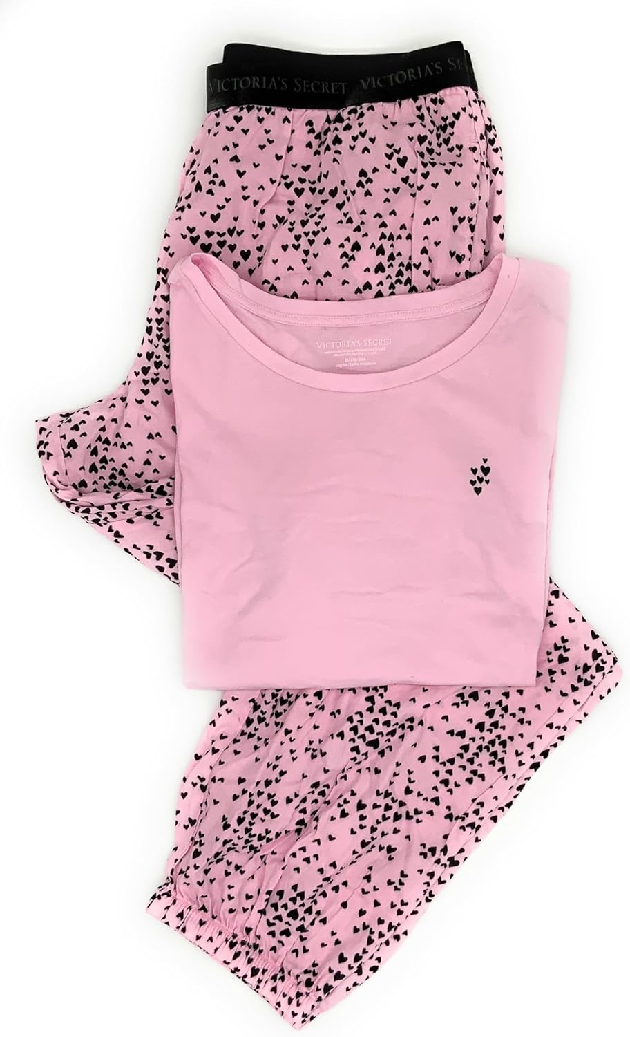 Victoria's Secret Фланелевый сет джоггеры и футболка с коротким рукавом, Pink/Black Hears
Victoria's Secret Фланелевый сет джоггеры и футболка с коротким рукавом, Pink/Black Hears