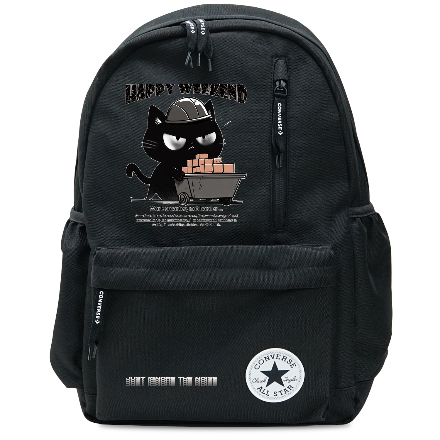 Converse Полиэстеровый рюкзак среднего размера унисекс черный, Brick-Laying Cat
Converse Полиэстеровый рюкзак среднего размера унисекс черный, Brick-Laying Cat