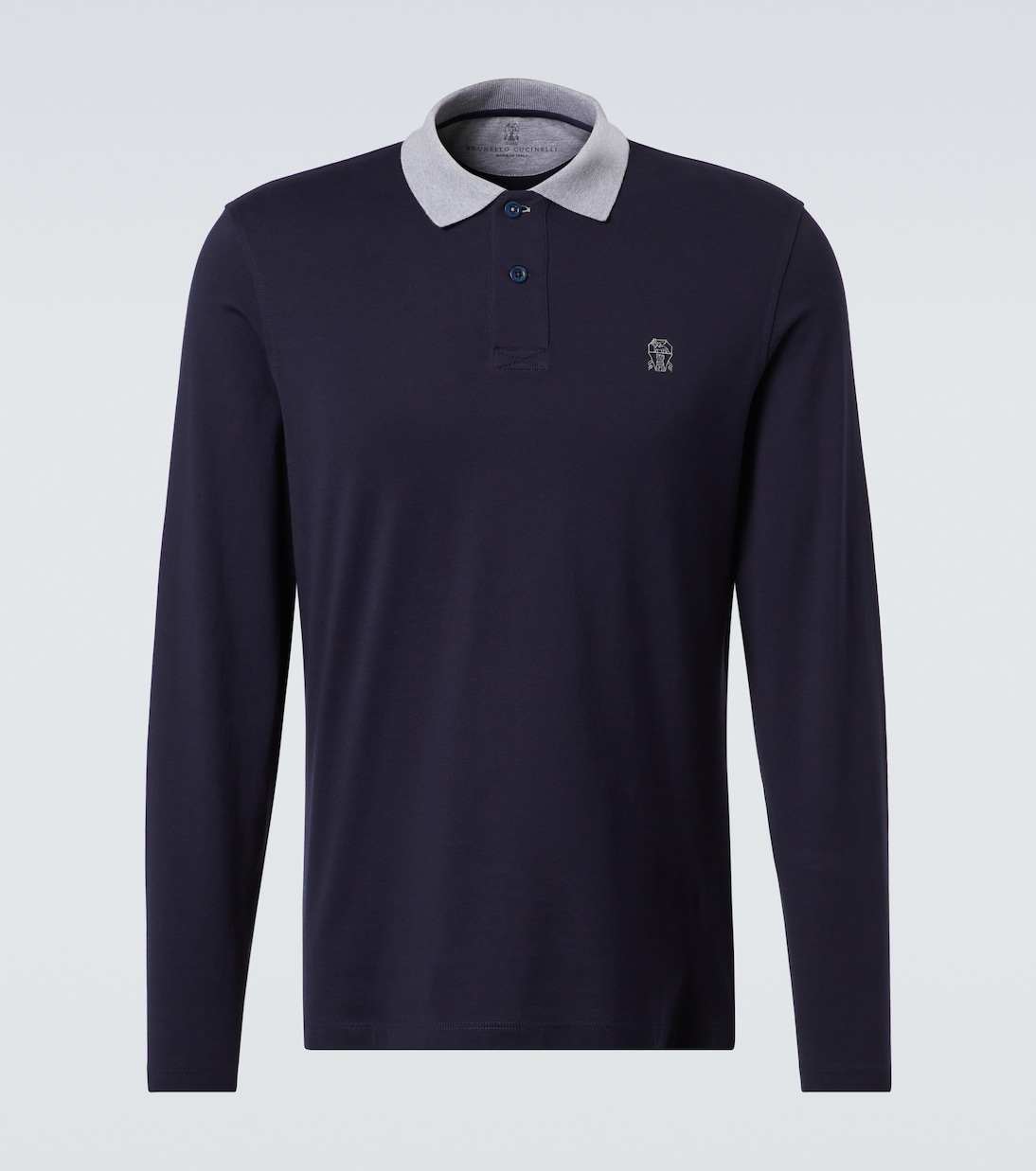 Хлопковый поло свитер Brunello Cucinelli 
Хлопковый поло свитер Brunello Cucinelli