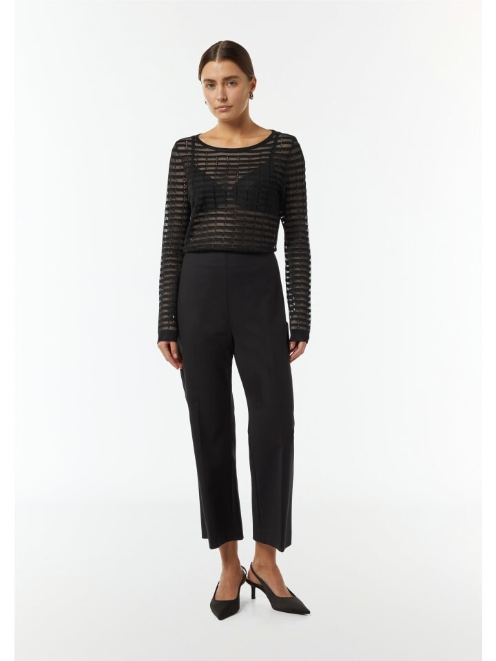 Пуловер comma Strickpullover langarm, черный
Пуловер comma Strickpullover langarm, черный