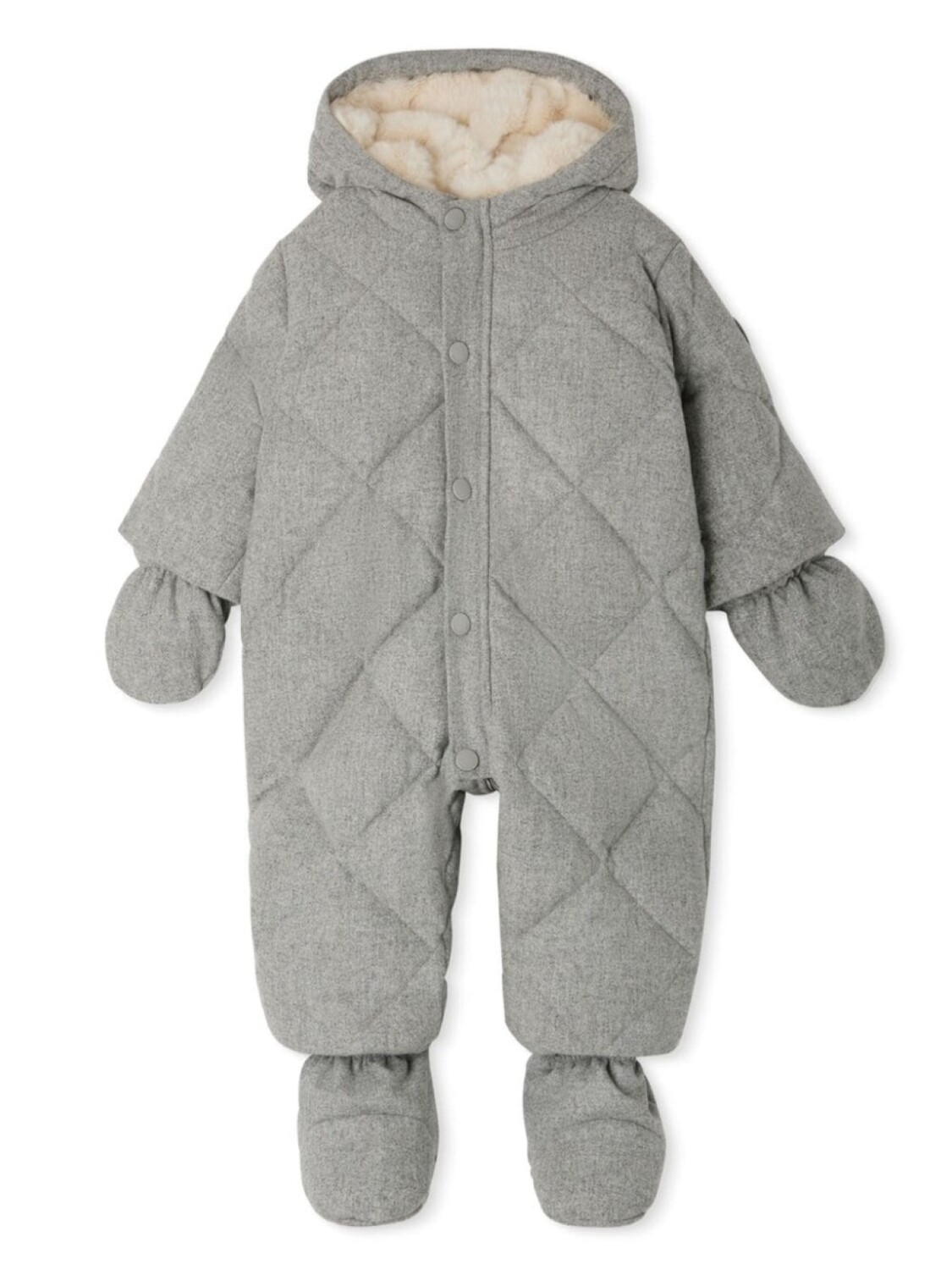Bonpoint дутый ромпер с капюшоном, серый
Bonpoint дутый ромпер с капюшоном, серый