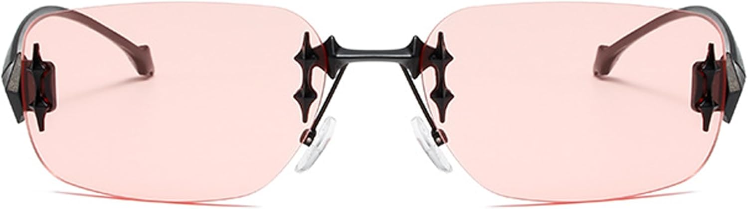 Солнцезащитные очки Bullabulling без оправы, прямоугольные, в стиле Y2K, для женщин и мужчин, милые, маленькие, с прозрачными тонированными линзами, модные в стиле 2000-х, Pink
Солнцезащитные очки Bullabulling без оправы, прямоугольные, в стиле Y2K, для женщин и мужчин, милые, маленькие, с прозрачными тонированными линзами, модные в стиле 2000-х, Pink