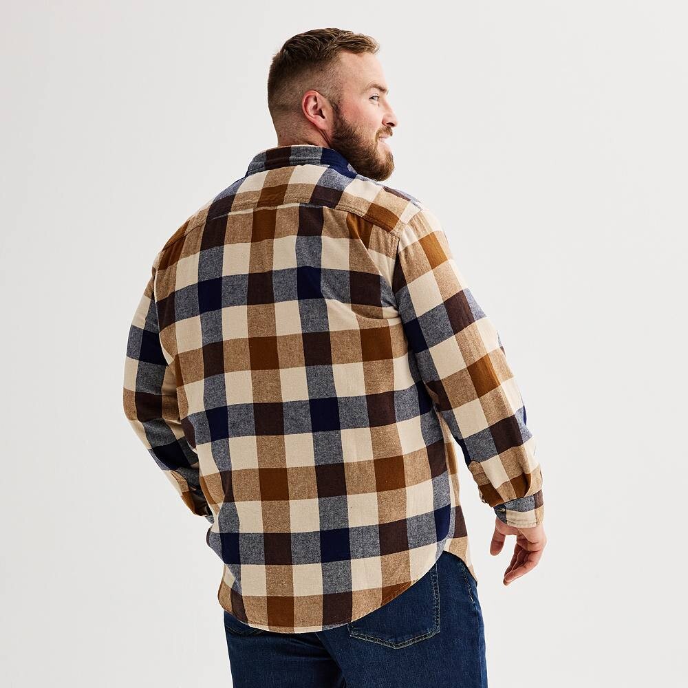 Big & Tall Sonoma Goods For Life Фланелевая рубашка с длинными рукавами, цвет Olive Buff Check
Big & Tall Sonoma Goods For Life Фланелевая рубашка с длинными рукавами, цвет Olive Buff Check