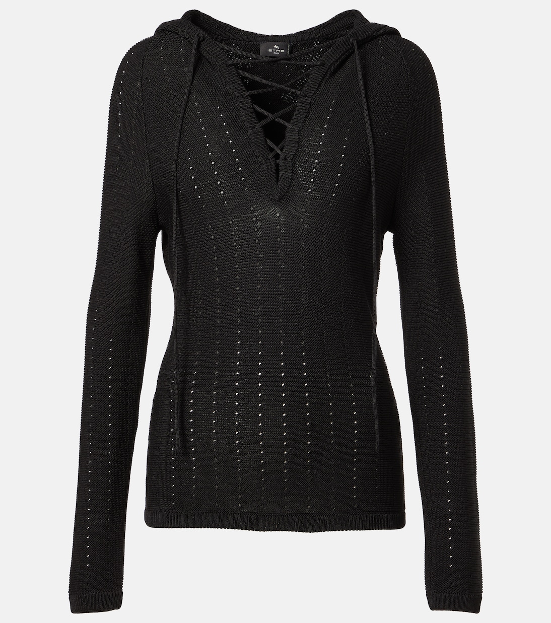 Шелковый свитер с капюшоном Etro, Nero
Шелковый свитер с капюшоном Etro, Nero