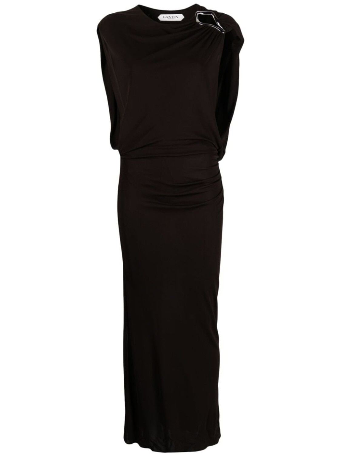 Lanvin платье макси с брошью, коричневый
Lanvin платье макси с брошью, коричневый