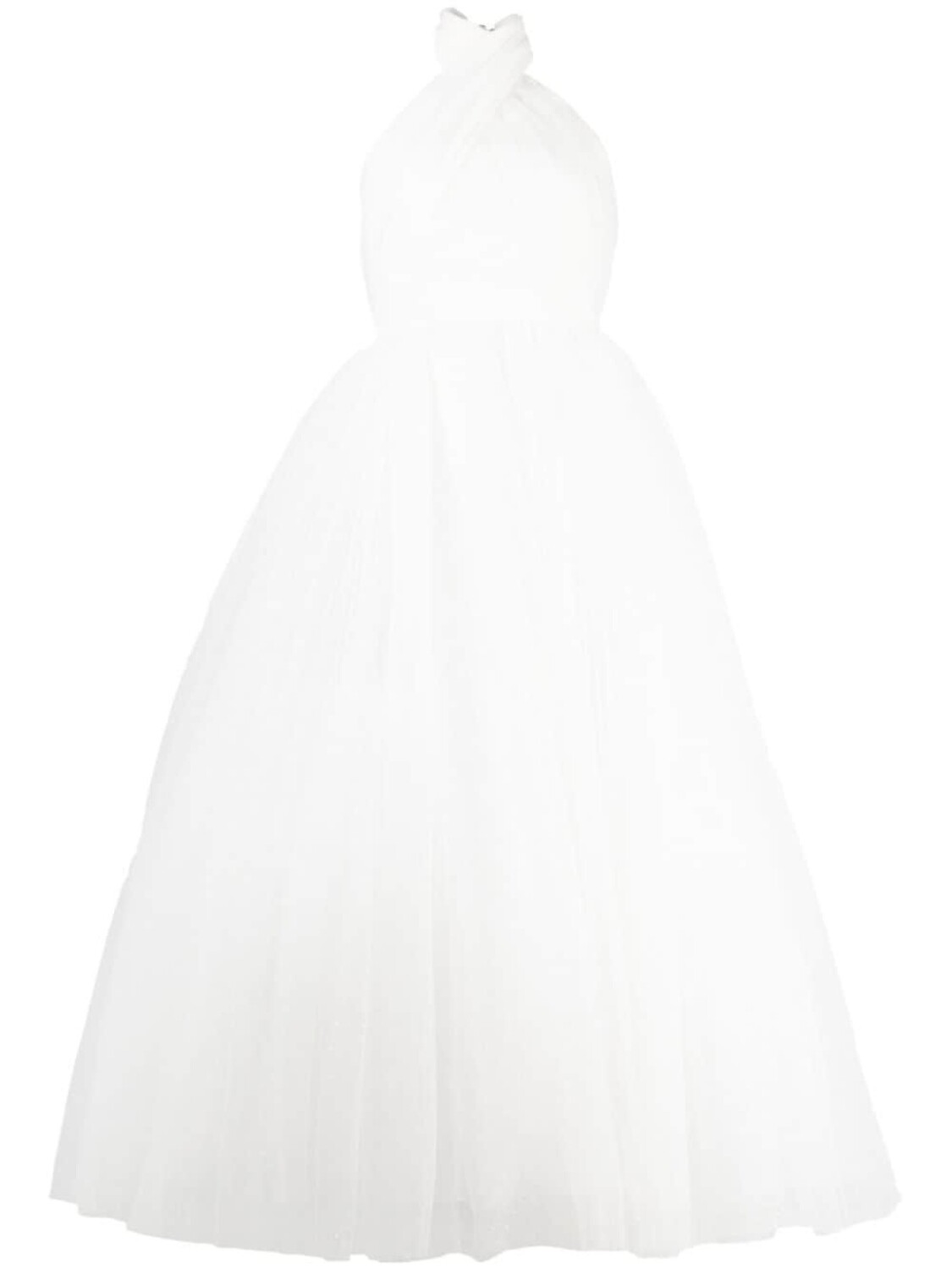 Giambattista Valli платье из тюля с вырезом халтер, белый 
Giambattista Valli платье из тюля с вырезом халтер, белый