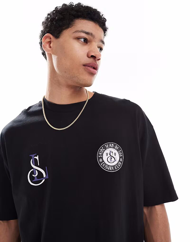 Футболка ASOS DESIGN свободного кроя черного цвета с городским принтом
Футболка ASOS DESIGN свободного кроя черного цвета с городским принтом