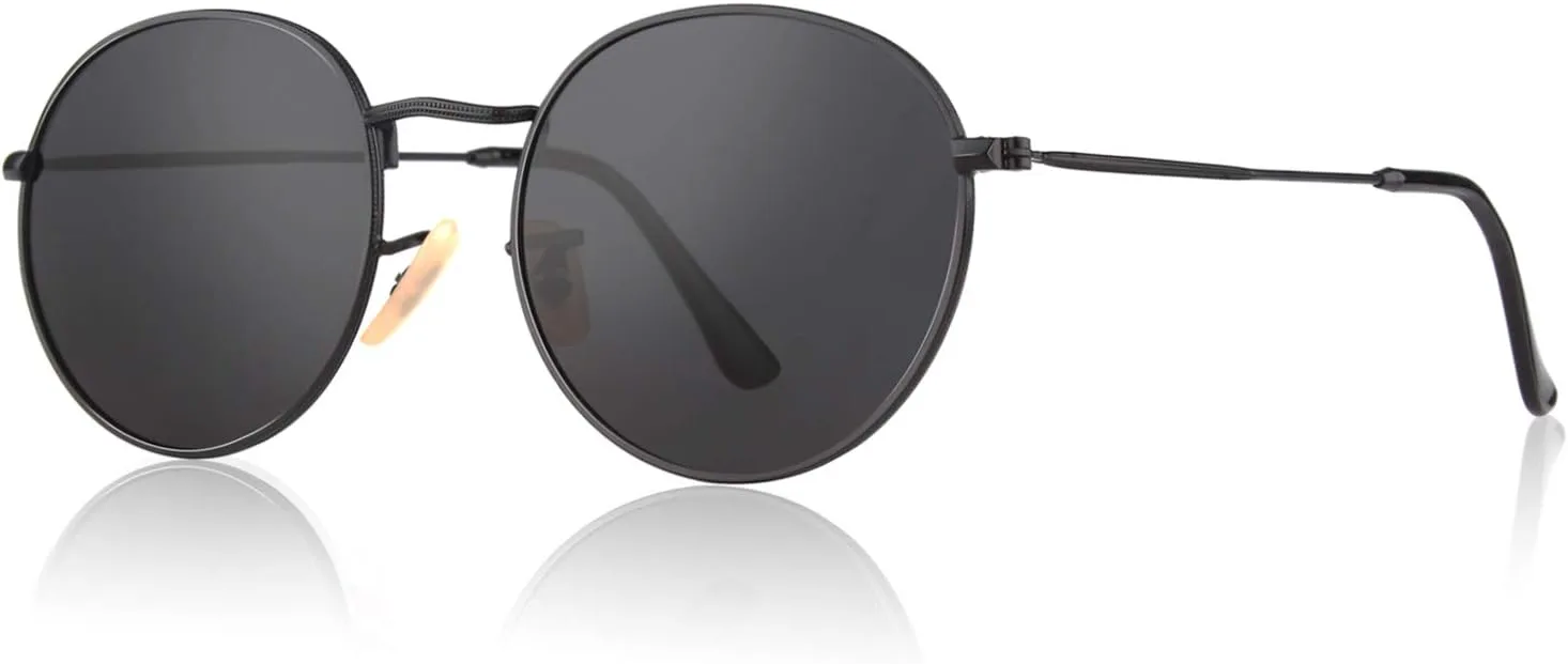 CGID Ретро круглые поляризованные солнцезащитные очки для мужчин и женщин, круглые металлические очки в стиле хиппи, защита UV400, E01, Vintage Black Frame Black Lens
CGID Ретро круглые поляризованные солнцезащитные очки для мужчин и женщин, круглые металлические очки в стиле хиппи, защита UV400, E01, Vintage Black Frame Black Lens