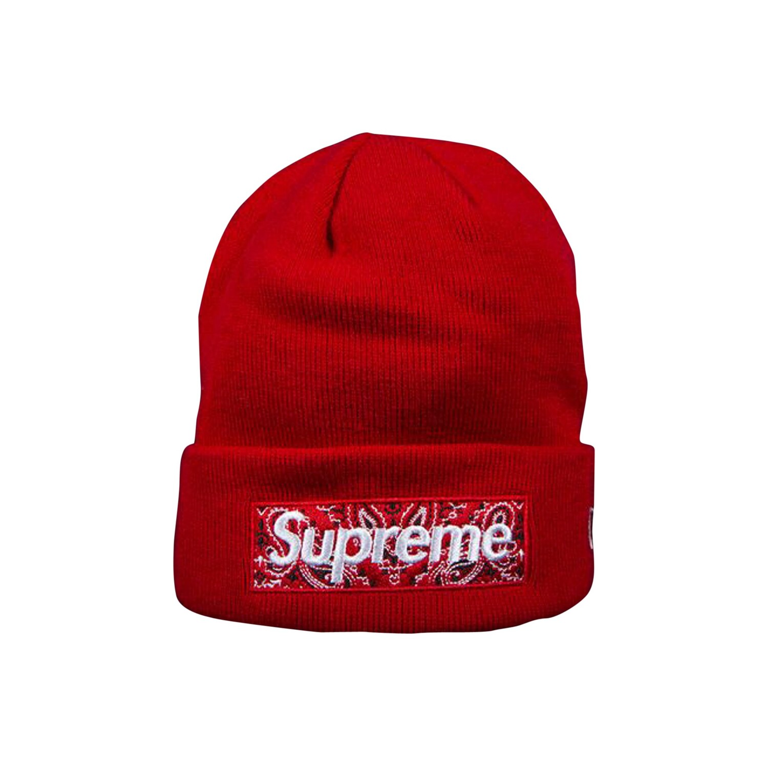 Шапка-бини Supreme x New Era Bandana Box Logo, цвет Красный 
Шапка-бини Supreme x New Era Bandana Box Logo, цвет Красный