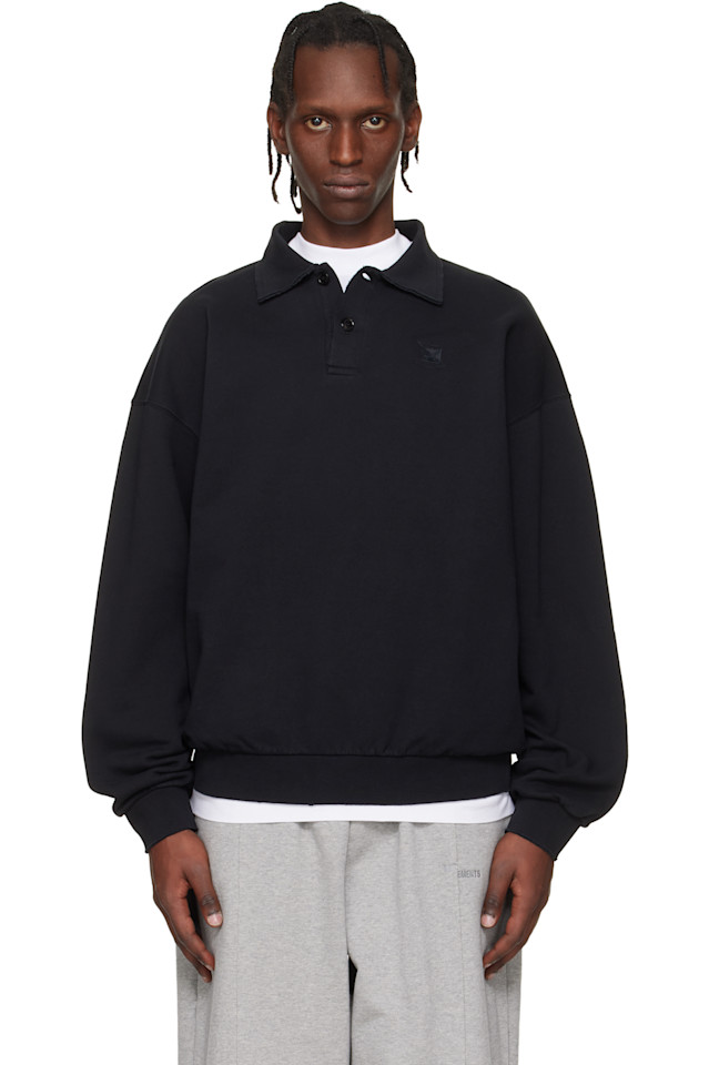 Поло с потертым логотипом Vetements, черный
Поло с потертым логотипом Vetements, черный