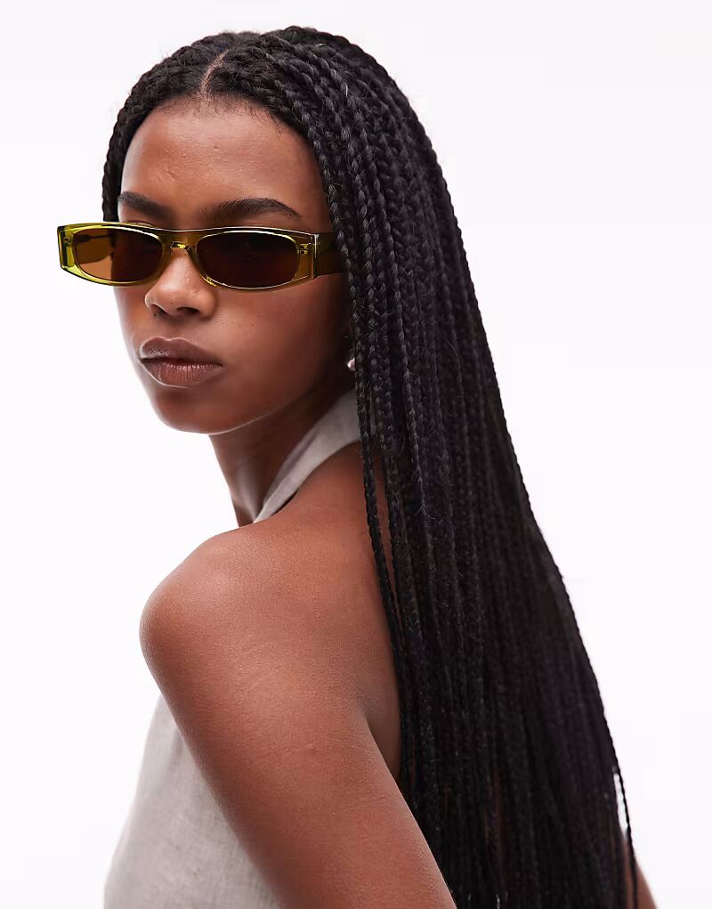 Солнцезащитные очки Topshop Premium Seychelles прямоугольной формы из ацетата цвета хаки 
Солнцезащитные очки Topshop Premium Seychelles прямоугольной формы из ацетата цвета хаки