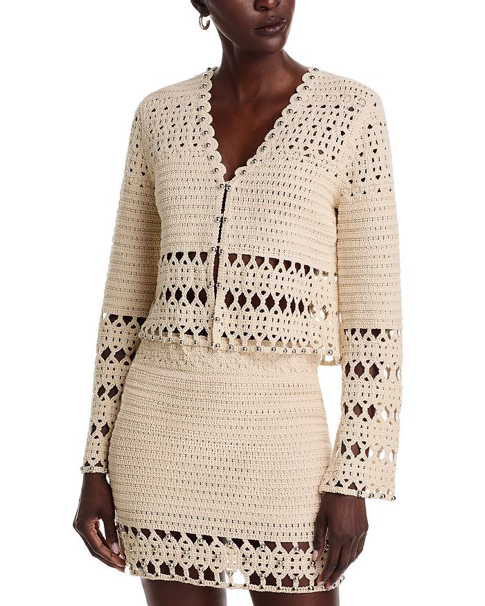 Кардиган с кружевной вязкой - эксклюзив AQUA, коричневый/бежевый
Кардиган с кружевной вязкой - эксклюзив AQUA, коричневый/бежевый