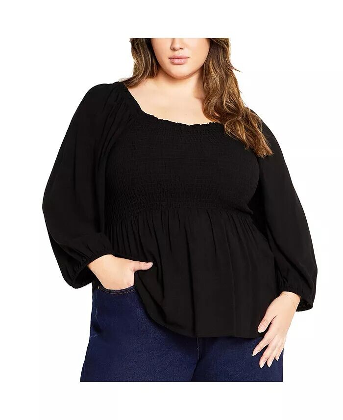 Топ Poppy размера плюс CITY CHIC, черный
Топ Poppy размера плюс CITY CHIC, черный