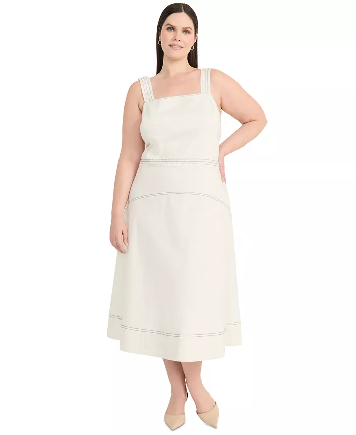 Платье миди из хлопка больших размеров Maggy London, белый
Платье миди из хлопка больших размеров Maggy London, белый