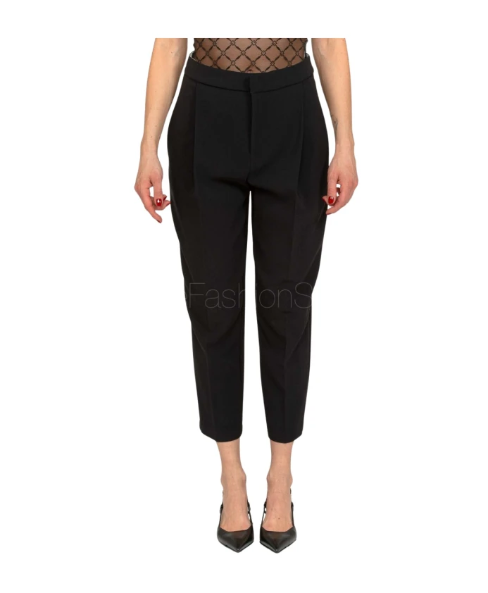 Черные легкие брюки из крепа, стандартный крой. Elisabetta Franchi, черный
Черные легкие брюки из крепа, стандартный крой. Elisabetta Franchi, черный