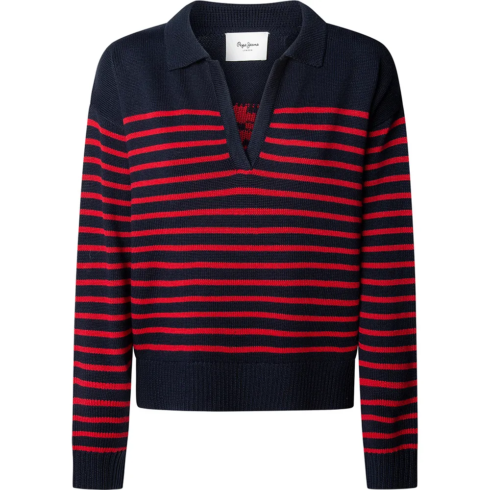 Свитер Pepe Jeans Carlina v neck, синий
Свитер Pepe Jeans Carlina v neck, синий