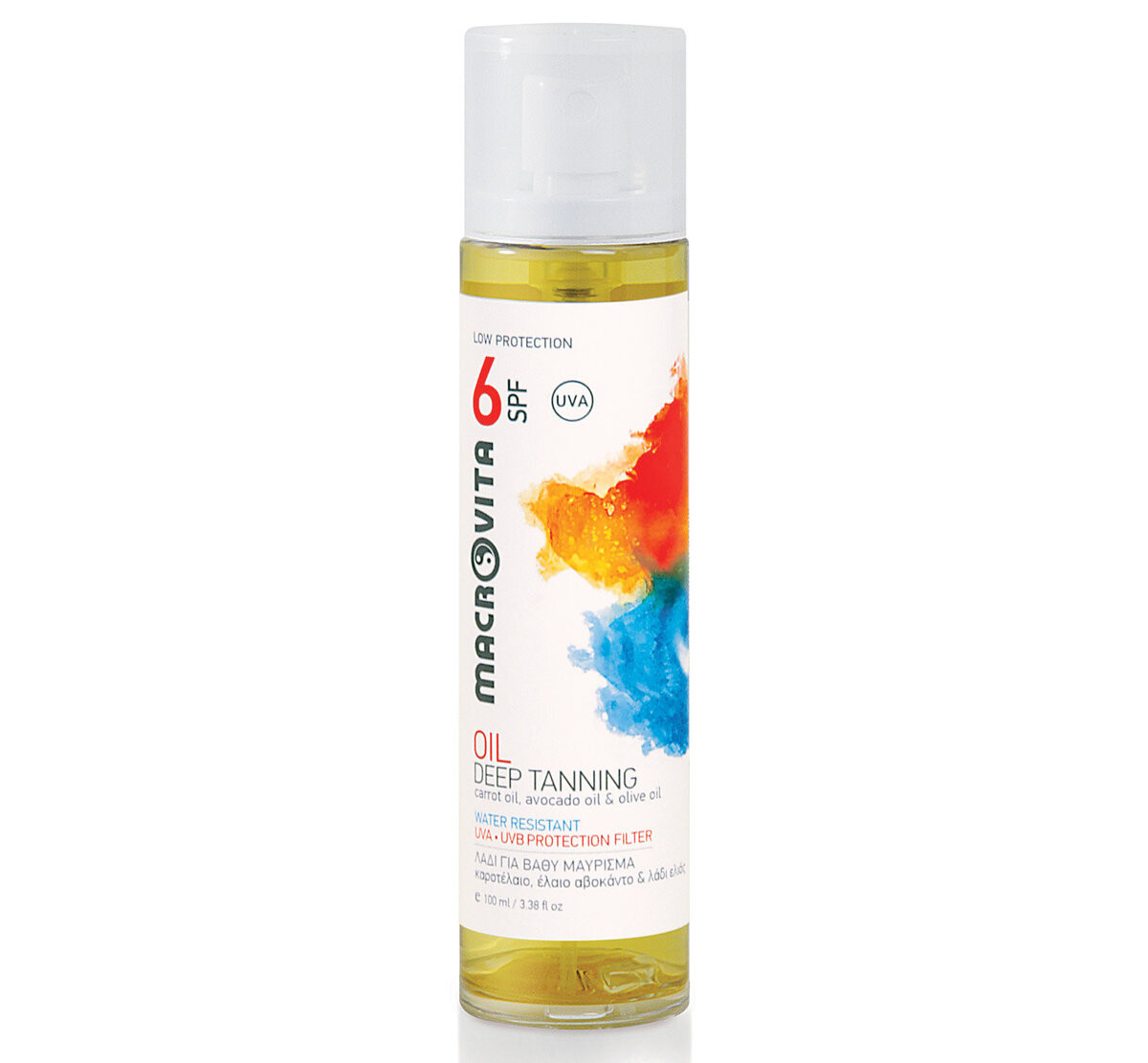 MACROVITA МАСЛО ДЛЯ ЗАГАРА SPF6 ВОДОНЕПРОНИЦАЕМОЕ масло моркови, биомасло авокадо и биооливковое масло 100мл
MACROVITA МАСЛО ДЛЯ ЗАГАРА SPF6 ВОДОНЕПРОНИЦАЕМОЕ масло моркови, биомасло авокадо и биооливковое масло 100мл