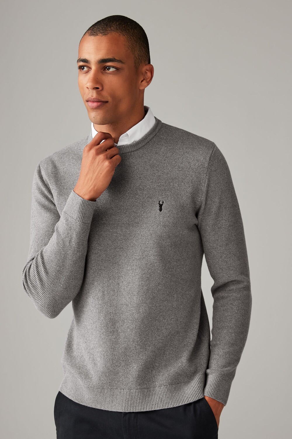 Обычная имитация джемпера рубашки Next, серый
Обычная имитация джемпера рубашки Next, серый