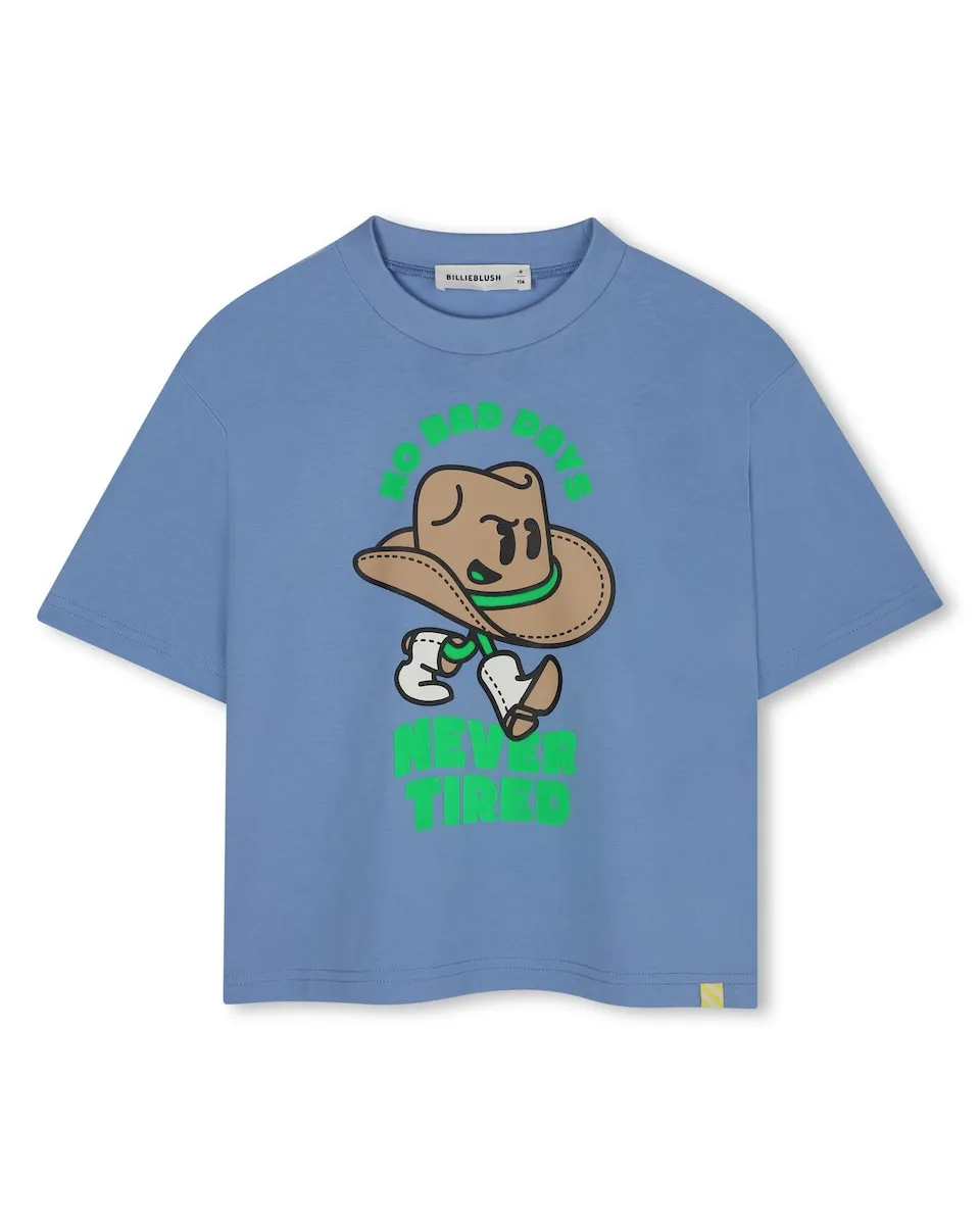 Детская футболка синего цвета из хлопка Billieblush, синий
Детская футболка синего цвета из хлопка Billieblush, синий