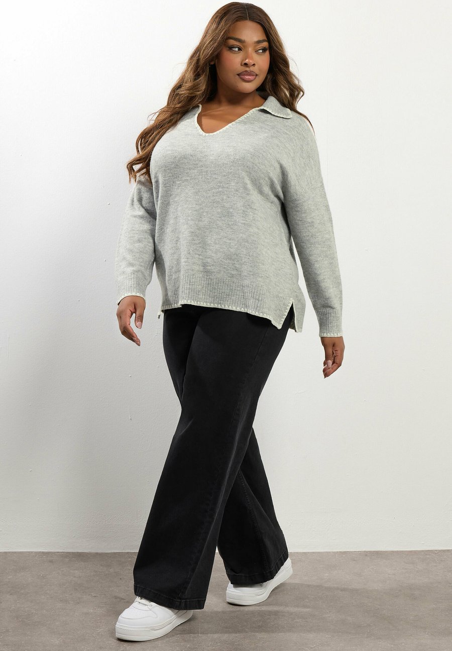 Джемпер Yours Clothing Jumper, Grey/Light Grey
Джемпер Yours Clothing Jumper, Grey/Light Grey