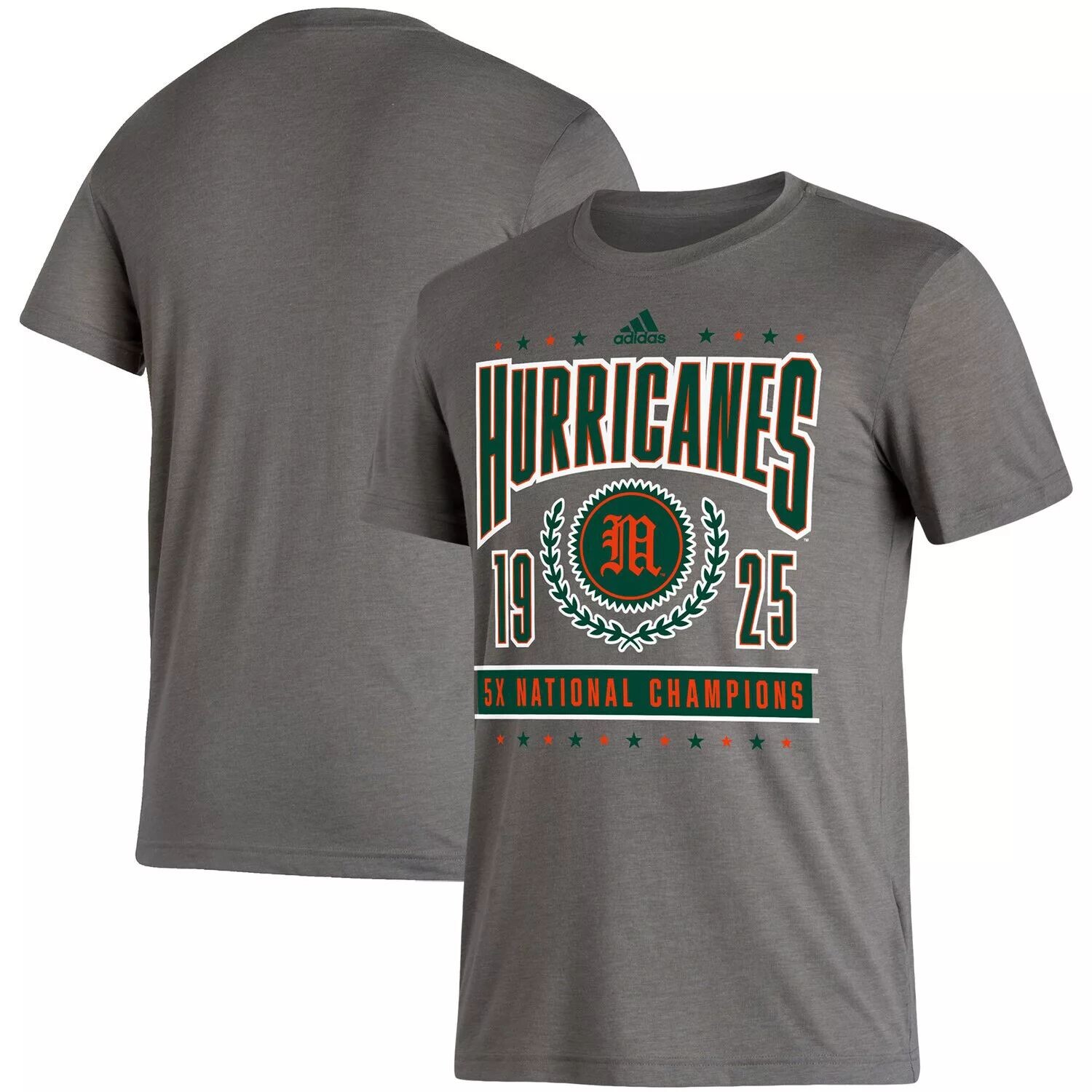 Мужская футболка adidas Heathered Charcoal Miami Hurricanes 5X National Champions Reminisce
Мужская футболка adidas Heathered Charcoal Miami Hurricanes 5X National Champions Reminisce