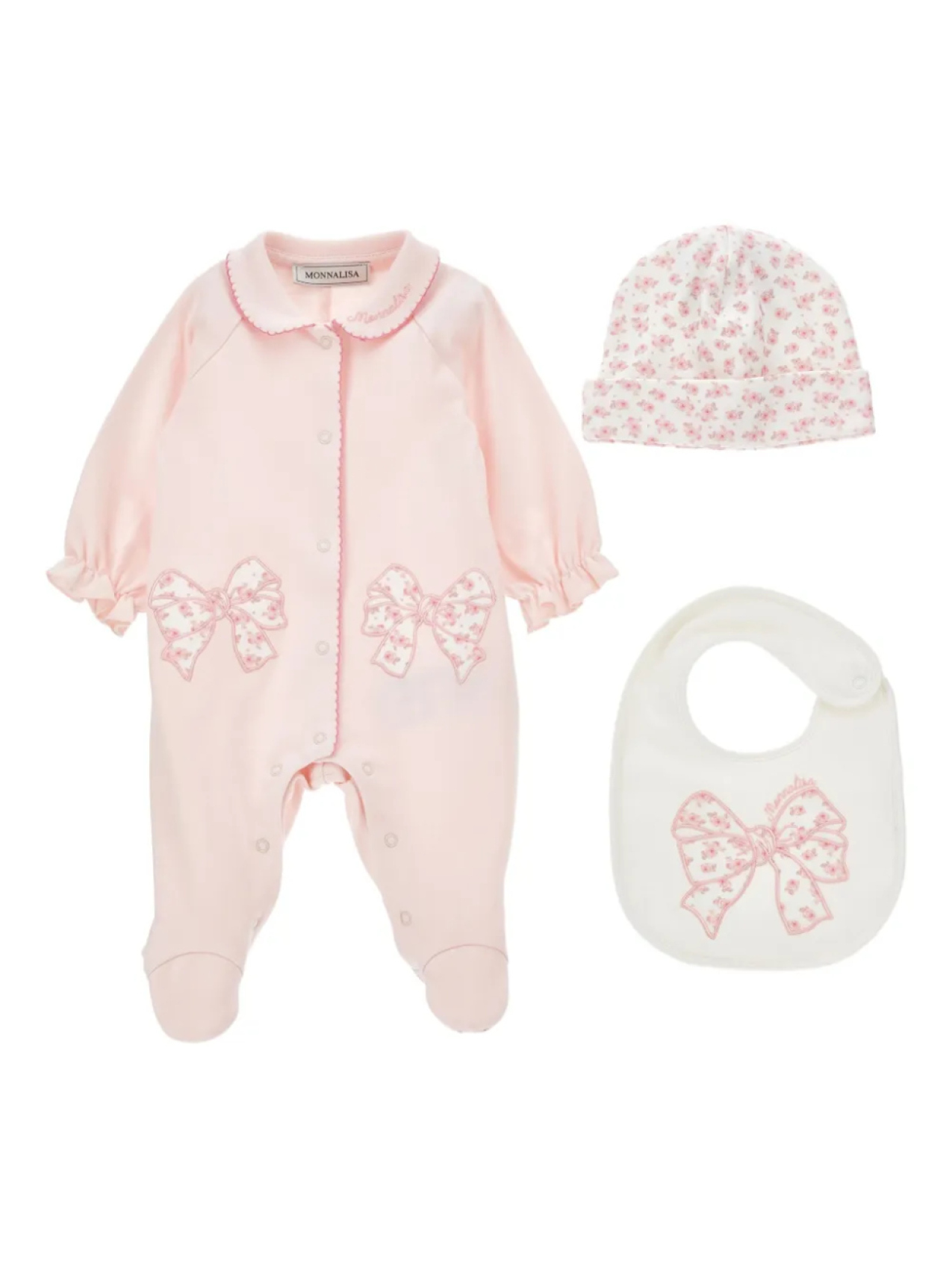 Monnalisa комплект для новорожденного с вышивкой, розовый
Monnalisa комплект для новорожденного с вышивкой, розовый