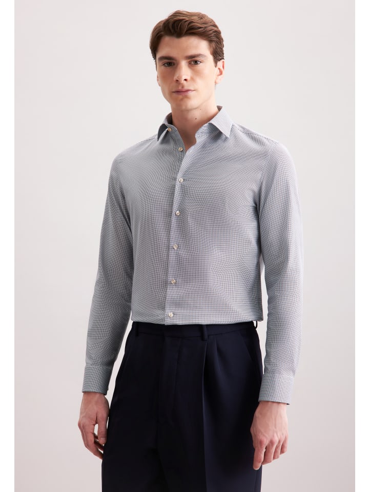 Рубашка Seidensticker, темно-синий 
Рубашка Seidensticker, темно-синий