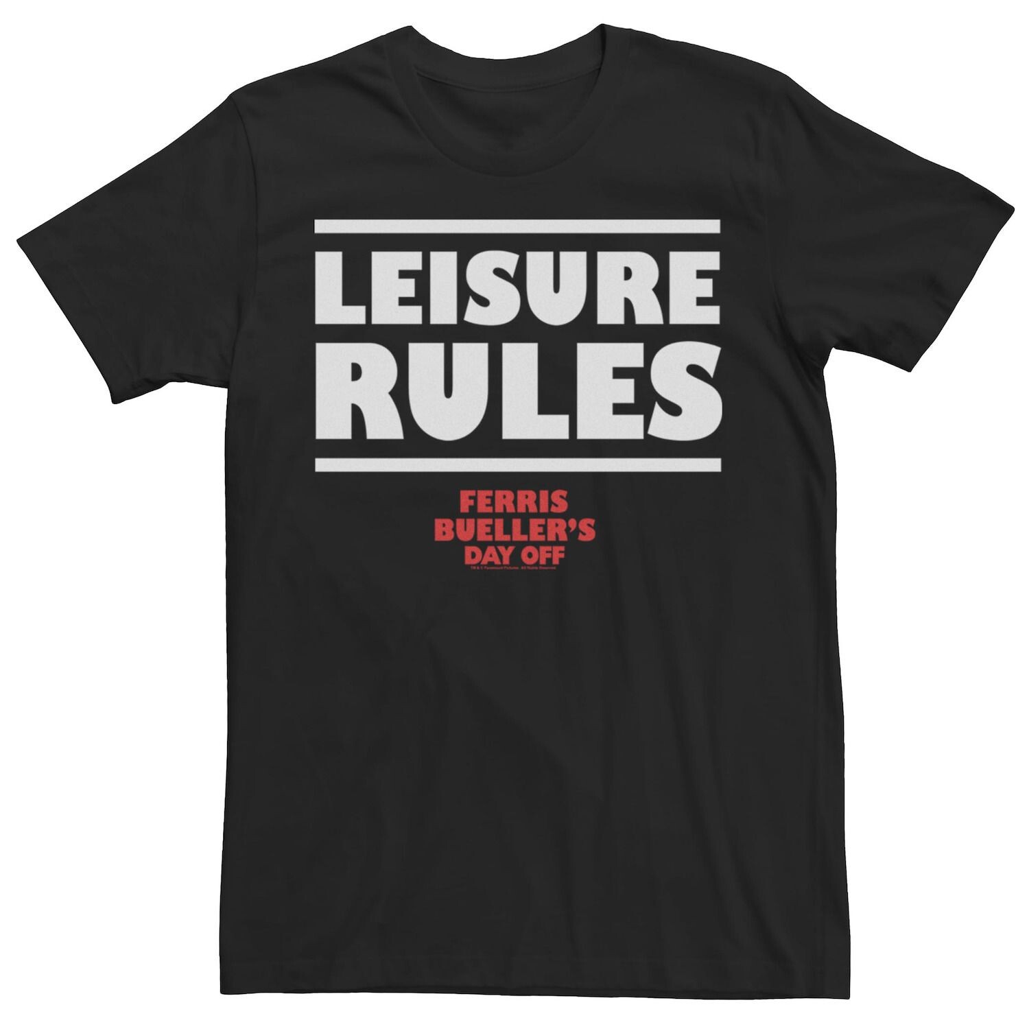 Мужская футболка Ferris Bueller's Day Off Leisure Rules Licensed Character
Мужская футболка Ferris Bueller's Day Off Leisure Rules Licensed Character