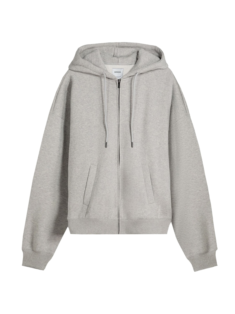 Толстовка с капюшоном на молнии Bershka, Mottled Grey
Толстовка с капюшоном на молнии Bershka, Mottled Grey