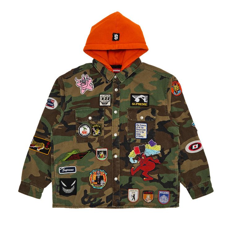 Рубашка Supreme Patches Hooded Zip Up Shirt, Woodland Camo
Рубашка Supreme Patches Hooded Zip Up Shirt, Woodland Camo