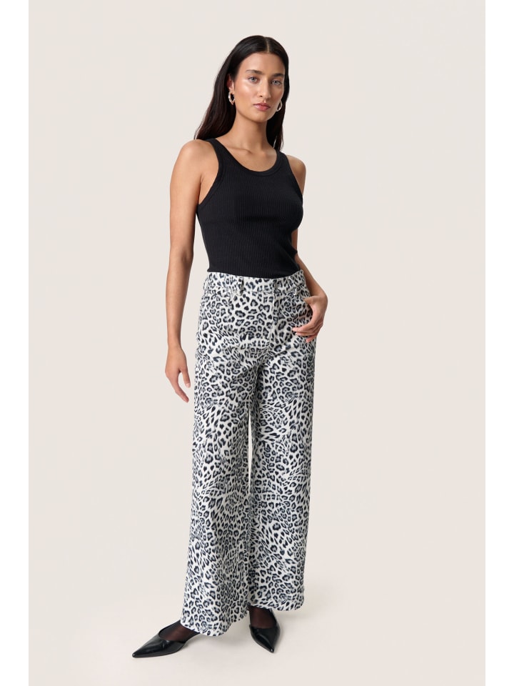 Брюки SLSandja прямого кроя серого цвета с леопардовым узором Soaked in Luxury
Брюки SLSandja прямого кроя серого цвета с леопардовым узором Soaked in Luxury